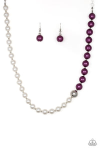 Paparazzi VINTAGE VAULT "5th Avenue A-Lister" Purple Necklace & Earring Set Paparazzi Jewelry