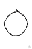 Paparazzi "In or SCOUT" Black Knotted Cord Mens Necklace Unisex Paparazzi Jewelry