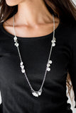 Paparazzi VINTAGE VAULT "Musical Expression" Silver Necklace & Earring Set Paparazzi Jewelry