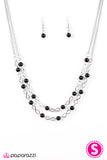 Paparazzi "Fairytale Forevers" Black Necklace & Earring Set Paparazzi Jewelry