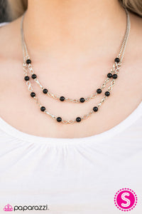 Paparazzi "Fairytale Forevers" Black Necklace & Earring Set Paparazzi Jewelry