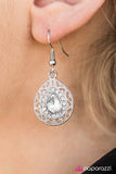 Paparazzi "Falling In LOUVRE With You" White Earrings Paparazzi Jewelry