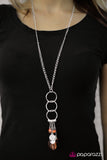 Paparazzi "Fall In Line - Orange" necklace Paparazzi Jewelry