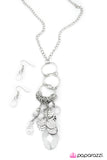 Paparazzi "Fall In Line - White" necklace Paparazzi Jewelry