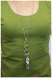 Paparazzi "Fall In Line - White" necklace Paparazzi Jewelry