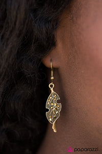 Paparazzi "FALL-ow The Leader" Brass Earrings Paparazzi Jewelry