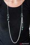 Paparazzi "Fancy Fanciful" Blue Necklace & Earring Set Paparazzi Jewelry