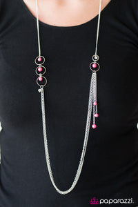 Paparazzi "Fancy Fanciful" Pink Necklace & Earring Set Paparazzi Jewelry