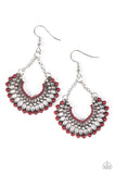 Paparazzi "FAN Together - Red" earring Paparazzi Jewelry