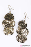 Paparazzi "Fashionably Flashy - Brass" earring Paparazzi Jewelry