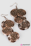 Paparazzi "Fashionably Flashy - Copper" earring Paparazzi Jewelry