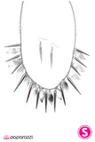 Paparazzi "Fatal Attraction" Silver Necklace & Earring Set Paparazzi Jewelry