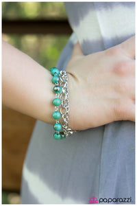 Paparazzi "Fathoms Below" Green Bracelet Paparazzi Jewelry