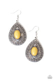 Paparazzi VINTAGE VAULT "Tropical Topography" Yellow Earrings Paparazzi Jewelry