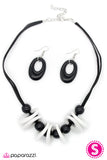 Paparazzi "Fearless Fascination" Black" Necklace & Earring Set Paparazzi Jewelry