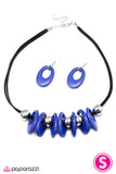 Paparazzi "Fearless Fascination" Blue" Necklace & Earring Set Paparazzi Jewelry