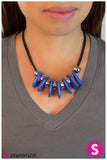 Paparazzi "Fearless Fascination" Blue" Necklace & Earring Set Paparazzi Jewelry