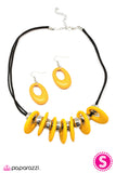 Paparazzi "Fearless Fascination" Yellow" Necklace & Earring Set Paparazzi Jewelry