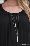 Paparazzi "Feather Weather" Silver Necklace & Earring Set Paparazzi Jewelry