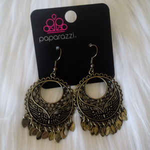 Paparazzi "Far Off Horizons" Brass Earrings Paparazzi Jewelry