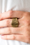 Paparazzi "Feeling Flowery - Brass" ring Paparazzi Jewelry