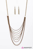 Paparazzi "Feeling Haute, Haute, Haute!" Brass Necklace & Earring Set Paparazzi Jewelry