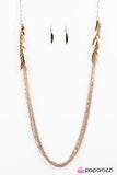 Paparazzi "Feline Fascination" Gold Necklace & Earring Set Paparazzi Jewelry