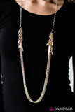 Paparazzi "Feline Fascination" Gold Necklace & Earring Set Paparazzi Jewelry