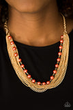 Paparazzi "Fierce Fashion - Orange" necklace Paparazzi Jewelry