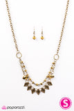 Paparazzi "FIERCE Impressions"Brass Necklace & Earring Set Paparazzi Jewelry