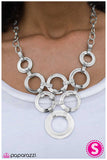 Paparazzi "Fiercely Fastened" Silver Necklace & Earring Set Paparazzi Jewelry