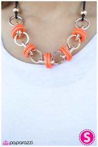 Paparazzi "Fiercely Fearless" Orange Necklace & Earring Set Paparazzi Jewelry
