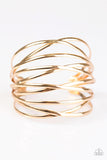 Paparazzi "FIERCE Things FIERCE" Gold Bracelet Paparazzi Jewelry