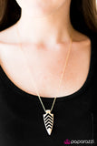 Paparazzi "Fighting SPEAR-it - Gold" necklace Paparazzi Jewelry