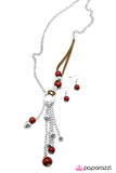 Paparazzi "Fight Like A Girl" Red Necklace & Earring Set Paparazzi Jewelry