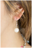 Paparazzi "Fight Like a Girl" White Necklace & Earring Set Paparazzi Jewelry