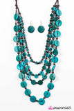 Paparazzi "Fiji Flair - Blue" Necklace & Earring Set Paparazzi Jewelry