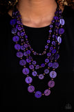 Paparazzi "Fiji Flair - Purple" Necklace & Earring Set Paparazzi Jewelry