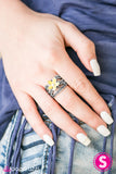 Paparazzi "Fiji Fling" Yellow Ring Paparazzi Jewelry