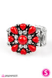 Paparazzi "Fiji Flowers - Red" ring Paparazzi Jewelry