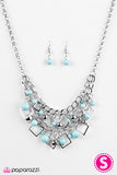 Paparazzi "Finally FRAME-ous" Blue Necklace & Earring Set Paparazzi Jewelry