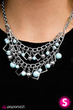 Paparazzi "Finally FRAME-ous" Blue Necklace & Earring Set Paparazzi Jewelry