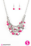 Paparazzi "Finally FRAME-ous - Pink" Necklace & Earring Set Paparazzi Jewelry