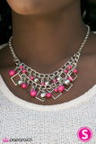 Paparazzi "Finally FRAME-ous - Pink" Necklace & Earring Set Paparazzi Jewelry