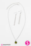 Paparazzi "Final Masterpiece" Green Necklace & Earrings Set Paparazzi Jewelry
