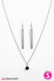 Paparazzi "Final Masterpiece" Black Necklace & Earrings Set Paparazzi Jewelry