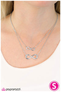 Paparazzi "Finding Forever" Silver Necklace & Earring Set Paparazzi Jewelry