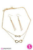 Paparazzi "Finding Forever" Gold Necklace & Earring Set Paparazzi Jewelry