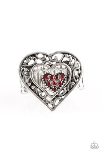 Paparazzi "Find It In Your Heart" Red Ring Paparazzi Jewelry