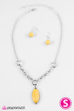 Paparazzi "Find Me Where The Wild Things Are" Yellow Necklace & Earring Set Paparazzi Jewelry